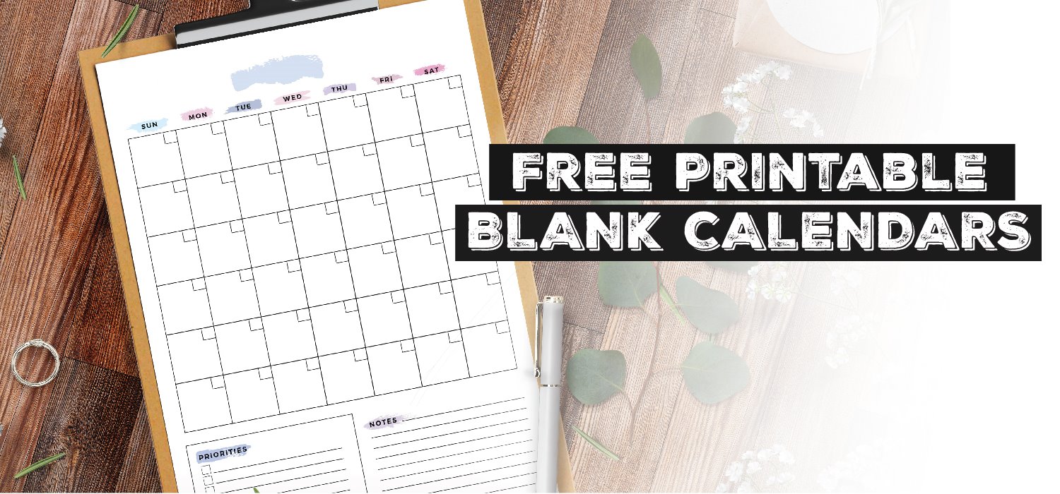 Get Organized with a Free Blank Calendar Printable